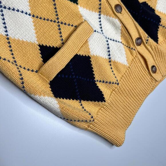 Woods & Gray Sweater Vest Men’s L Tartan Plaid VTG 90s Tennis V-Neck Golf Preppy - Picture 7 of 9